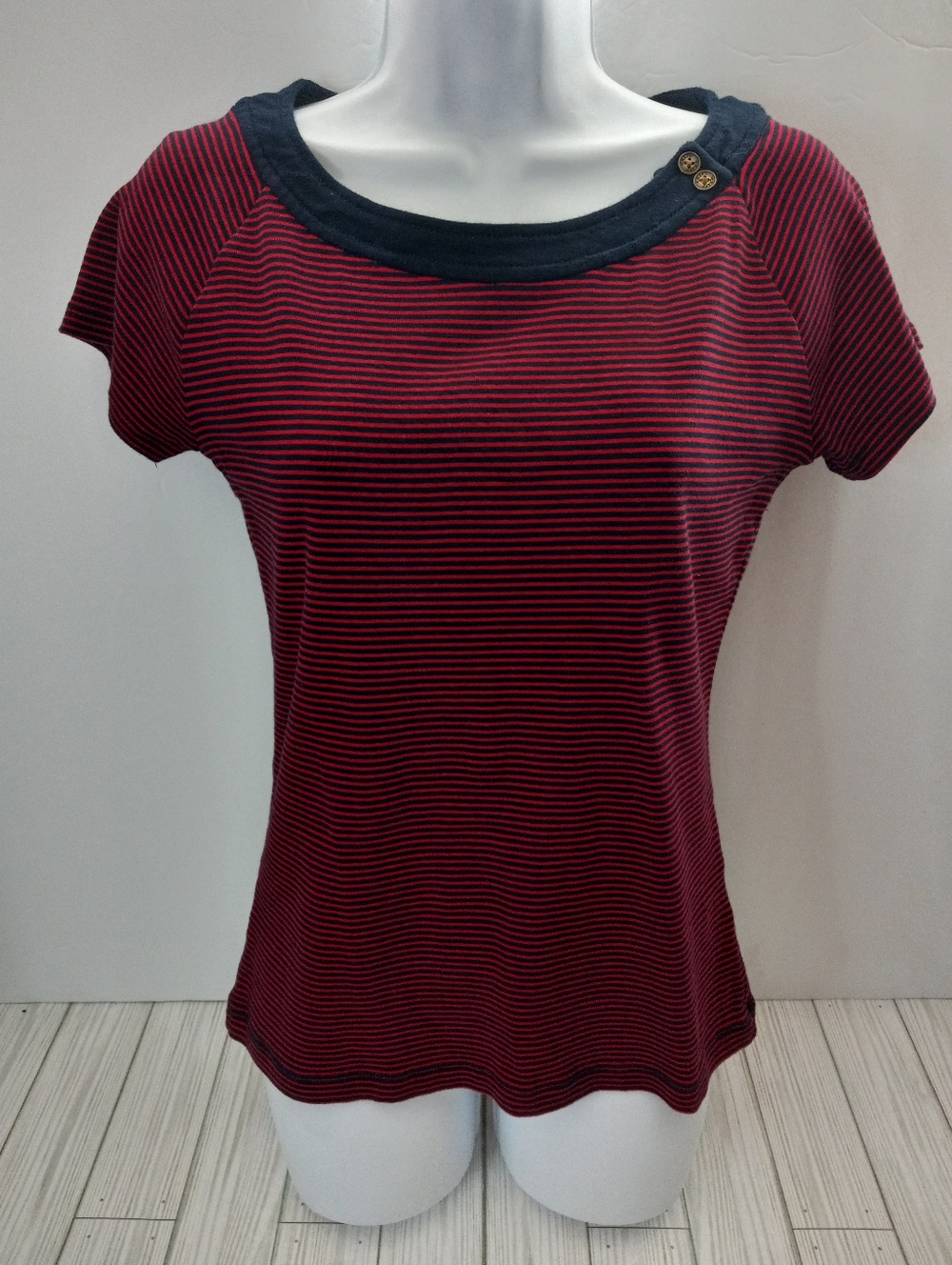 Chaps Classics Striped Scoop Neck Top
